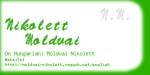 nikolett moldvai business card